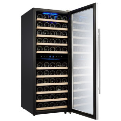 Винная холодильная витрина GGM Gastro WKM200ES-2N (Black/Silver) Thumb