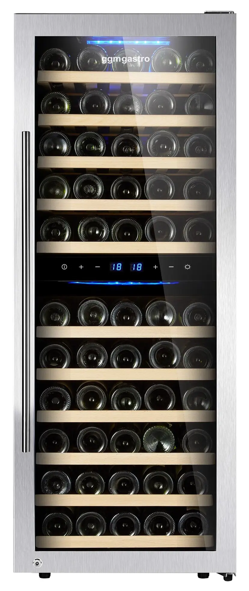 Винная холодильная витрина GGM Gastro WKM200ES-2N (Black/Silver) - 3