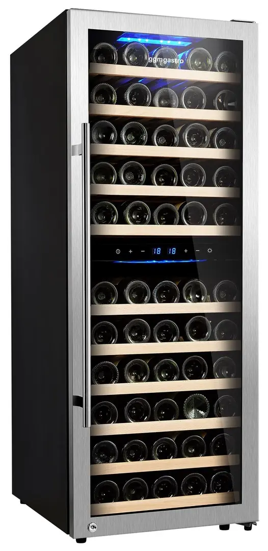 Винная холодильная витрина GGM Gastro WKM200ES-2N (Black/Silver)