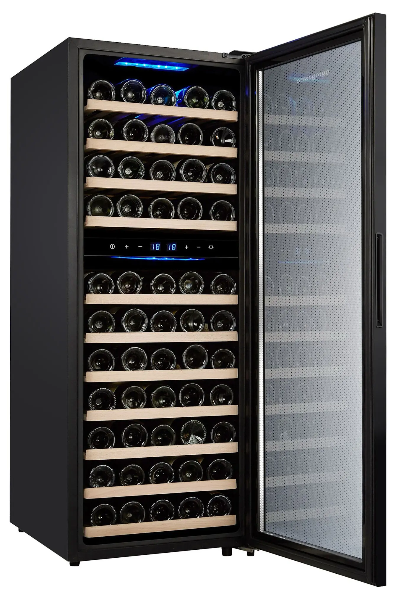 Винная холодильная витрина GGM Gastro WKM200S-2N (Black) - 2