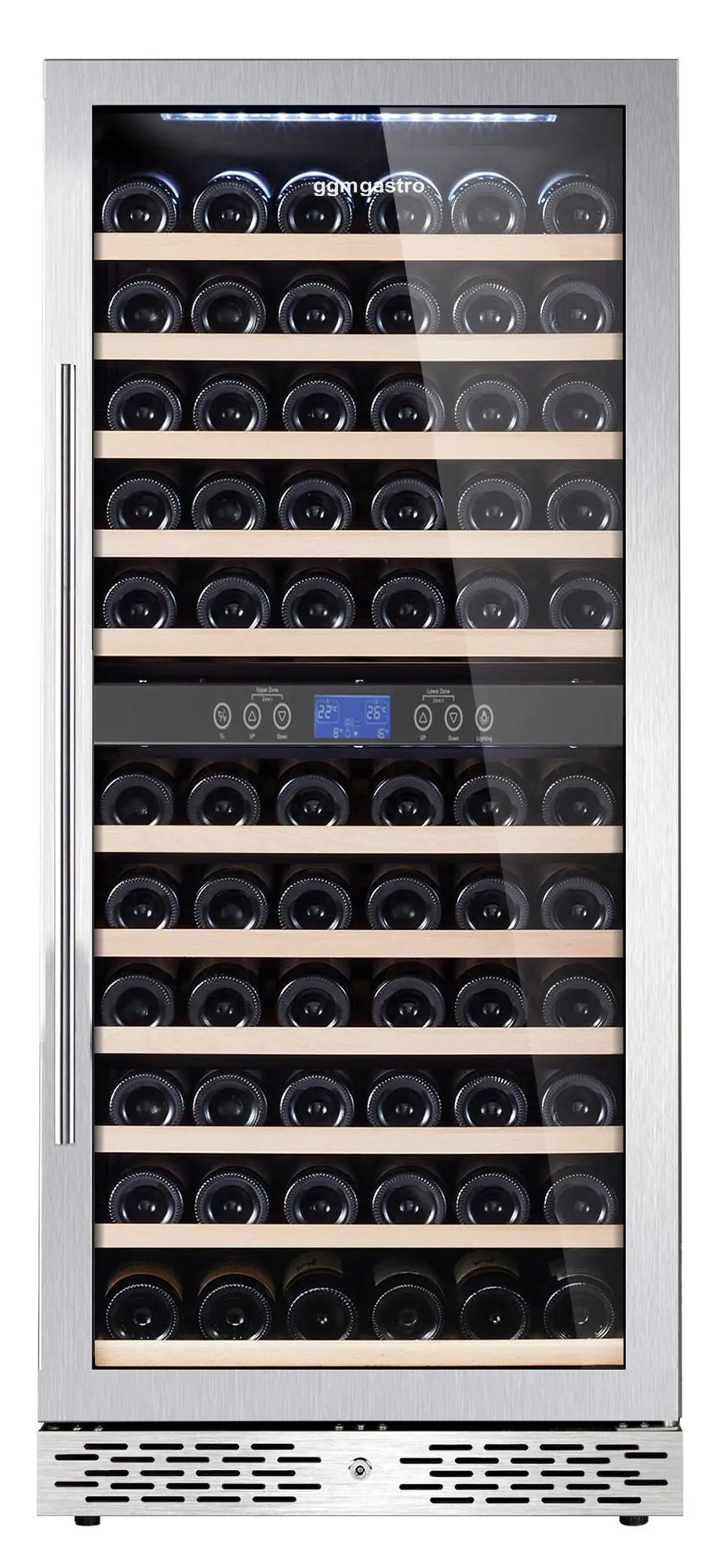 Винная холодильная витрина GGM Gastro WKM350ES-2N (Black/Silver) - 3