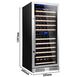 Винная холодильная витрина GGM Gastro WKM350ES-2N (Black/Silver) Thumb