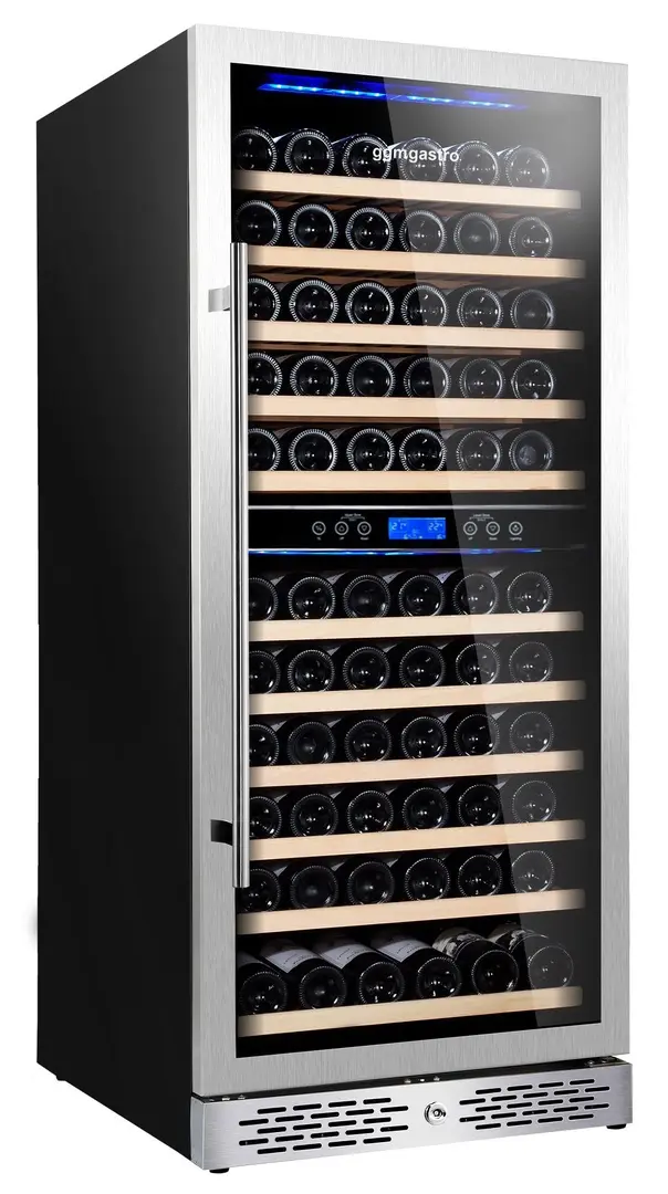 Винная холодильная витрина GGM Gastro WKM350ES-2N (Black/Silver)