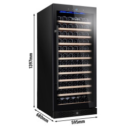 Винная холодильная витрина GGM Gastro WKM350S-1N (Black) Thumb