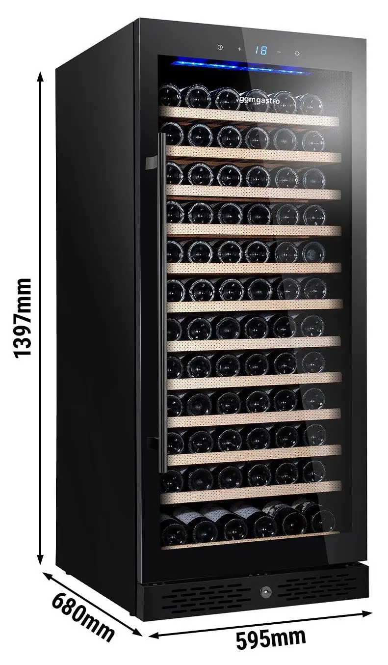 Винная холодильная витрина GGM Gastro WKM350S-1N (Black) - 4