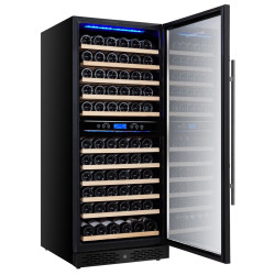 Винная холодильная витрина GGM Gastro WKM350S-2N (Black) Thumb