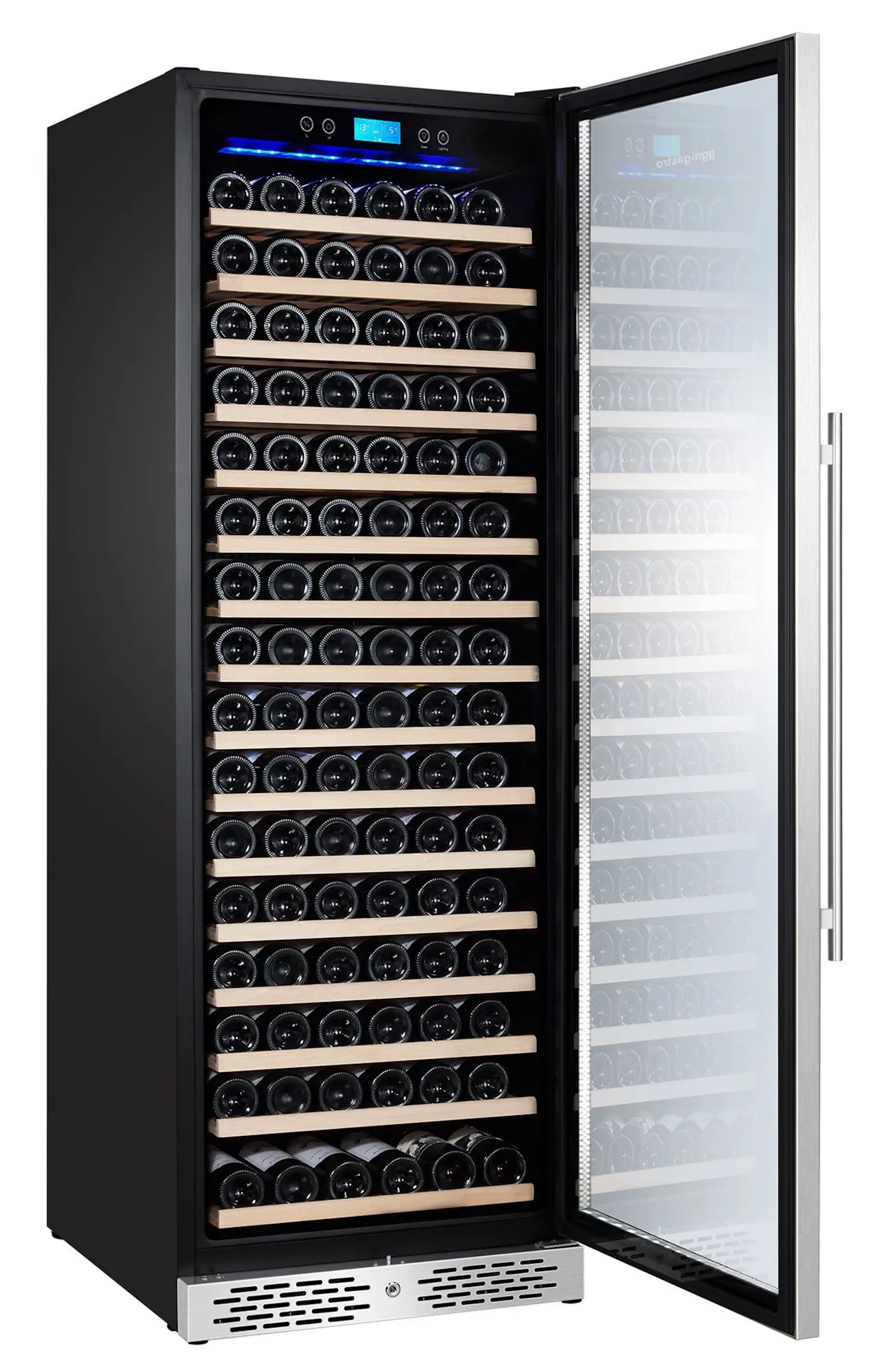 Винная холодильная витрина GGM Gastro WKM450ES-1N (Black/Silver) - 2