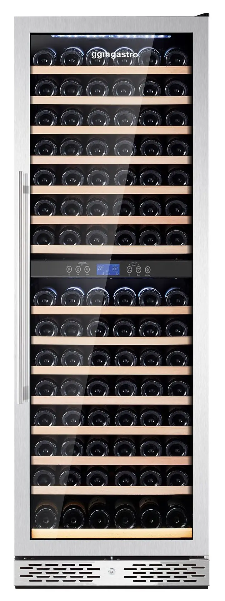 Винная холодильная витрина GGM Gastro WKM450ES-2N (Black/Silver) - 2