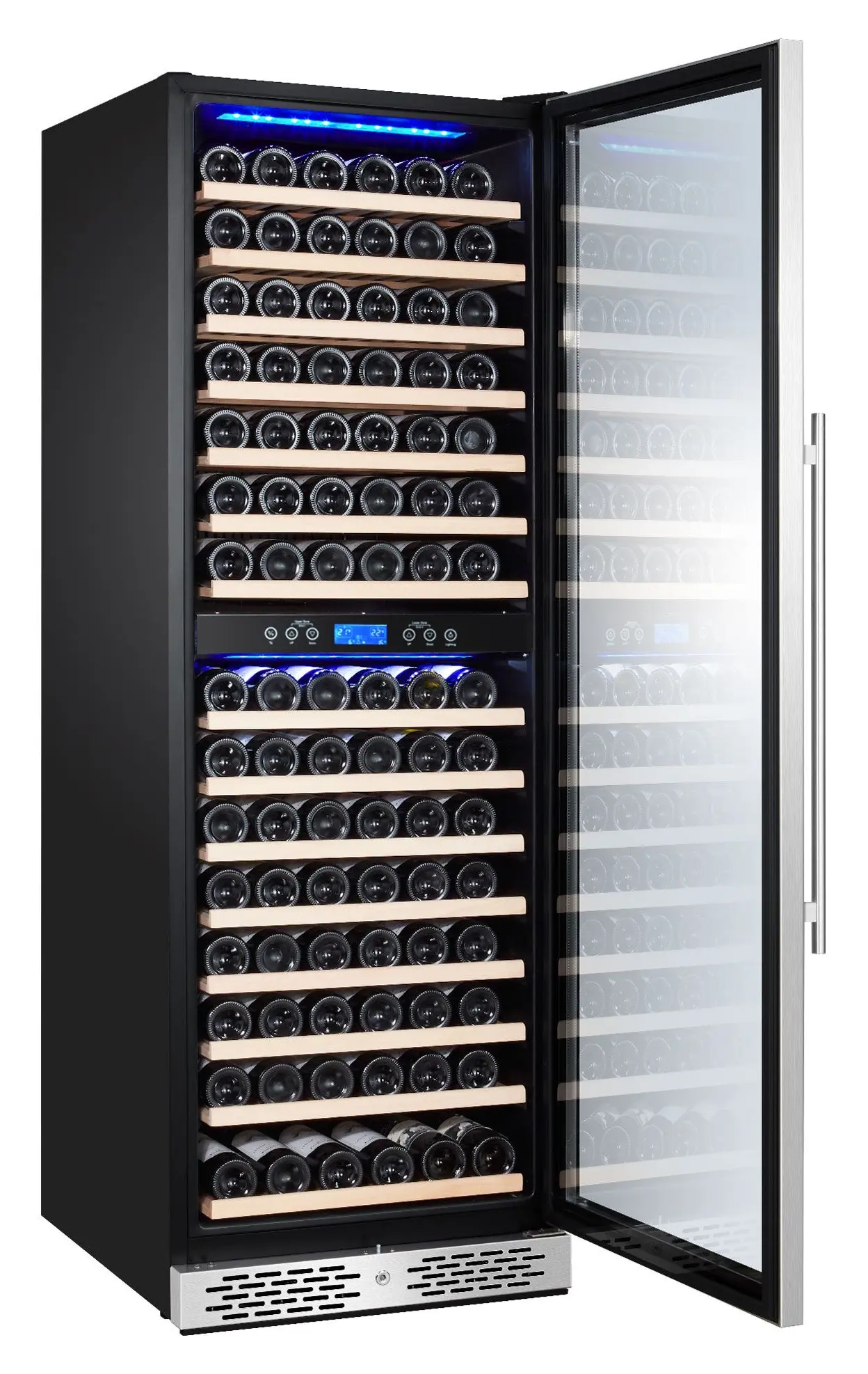 Винная холодильная витрина GGM Gastro WKM450ES-2N (Black/Silver) - 3