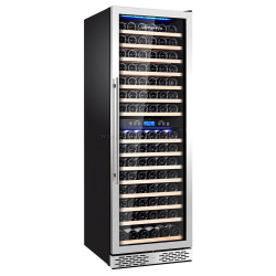 Винная холодильная витрина GGM Gastro WKM450ES-2N (Black/Silver)