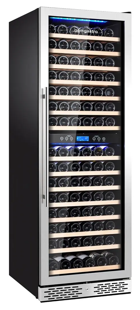 Винная холодильная витрина GGM Gastro WKM450ES-2N (Black/Silver)