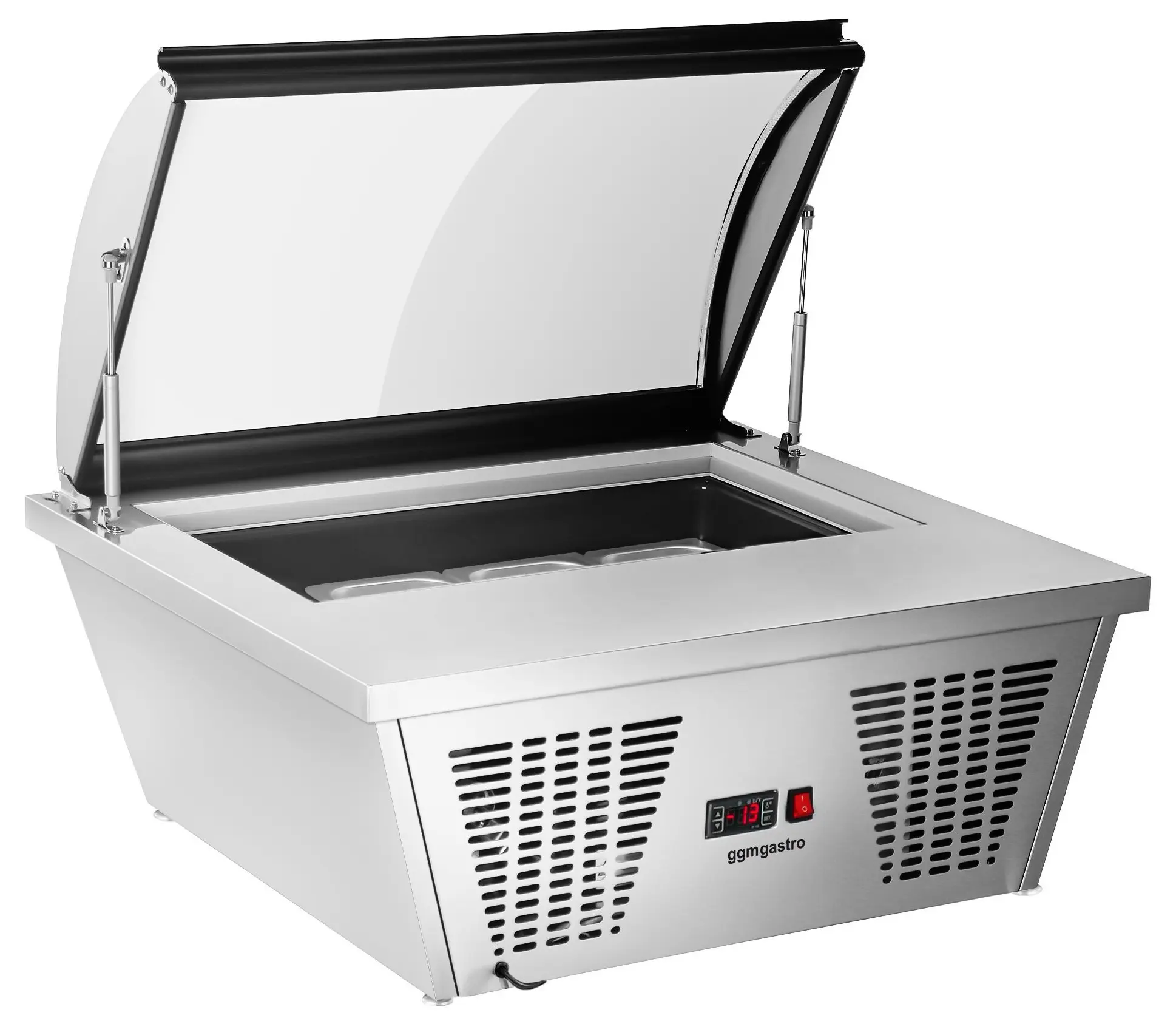 Витрина для мороженого GGM Gastro EAVNR67N (Inox) - 2