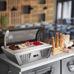 Витрина для мороженого GGM Gastro EAVNR67N (Inox) Thumb