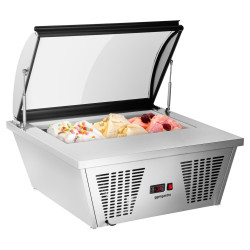 Витрина для мороженого GGM Gastro EAVNR67N (Inox)