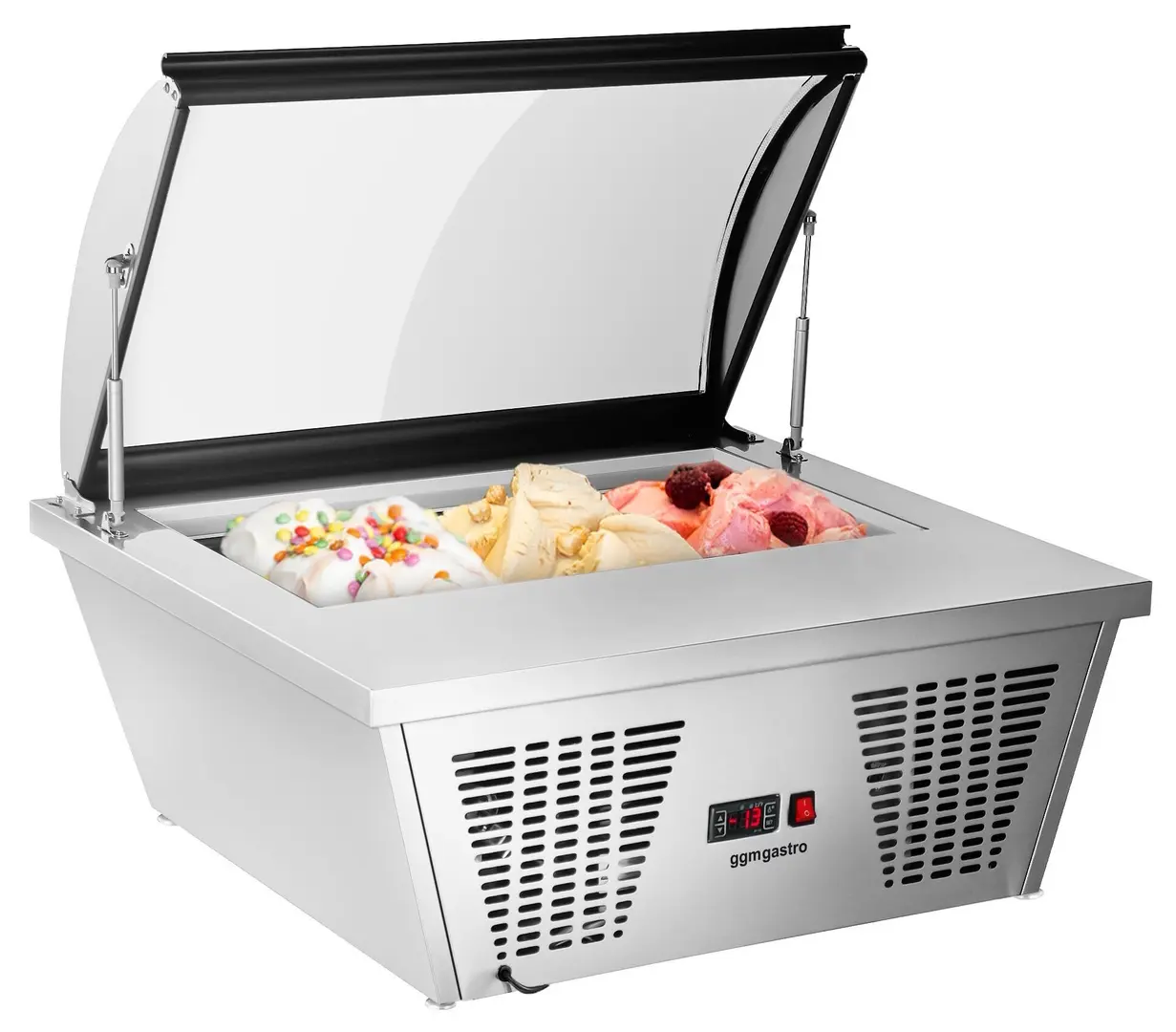 Витрина для мороженого GGM Gastro EAVNR67N (Inox)