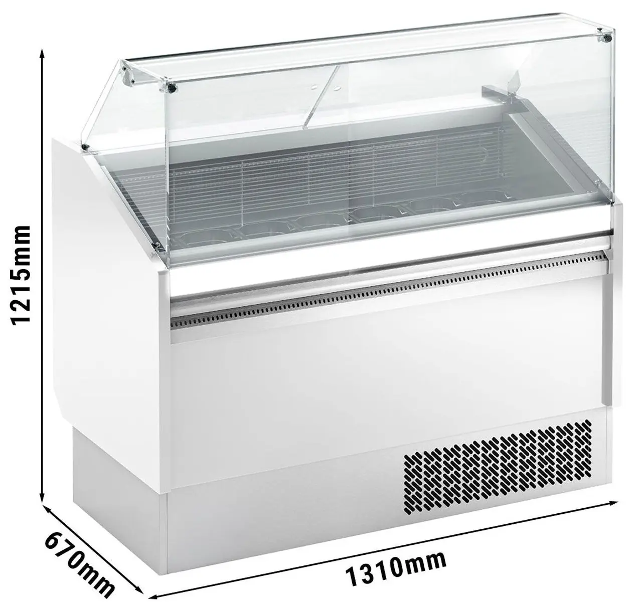 Витрина для мороженого GGM Gastro Levi ESTI12S-W (White) - 9