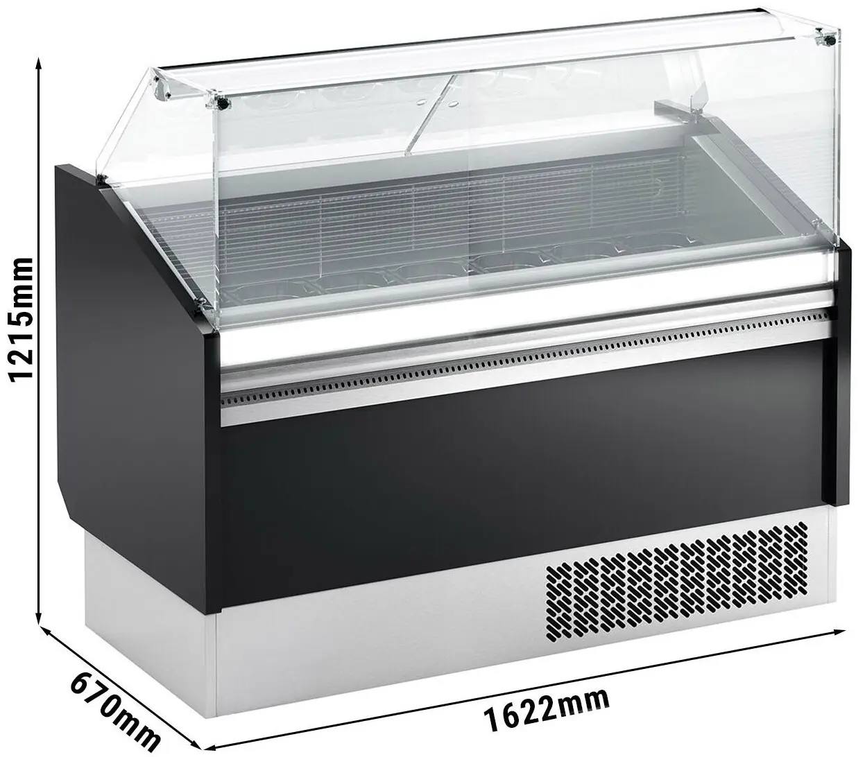 Vitrina pentru inghetata GGM Gastro LEVI ESTI15S-S (Black) - 8