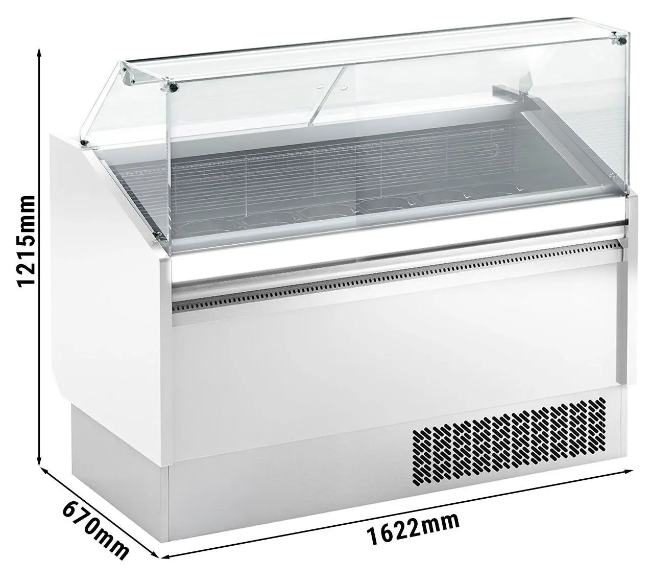 Витрина для мороженого GGM Gastro Levi ESTI15S-W (White) - 8
