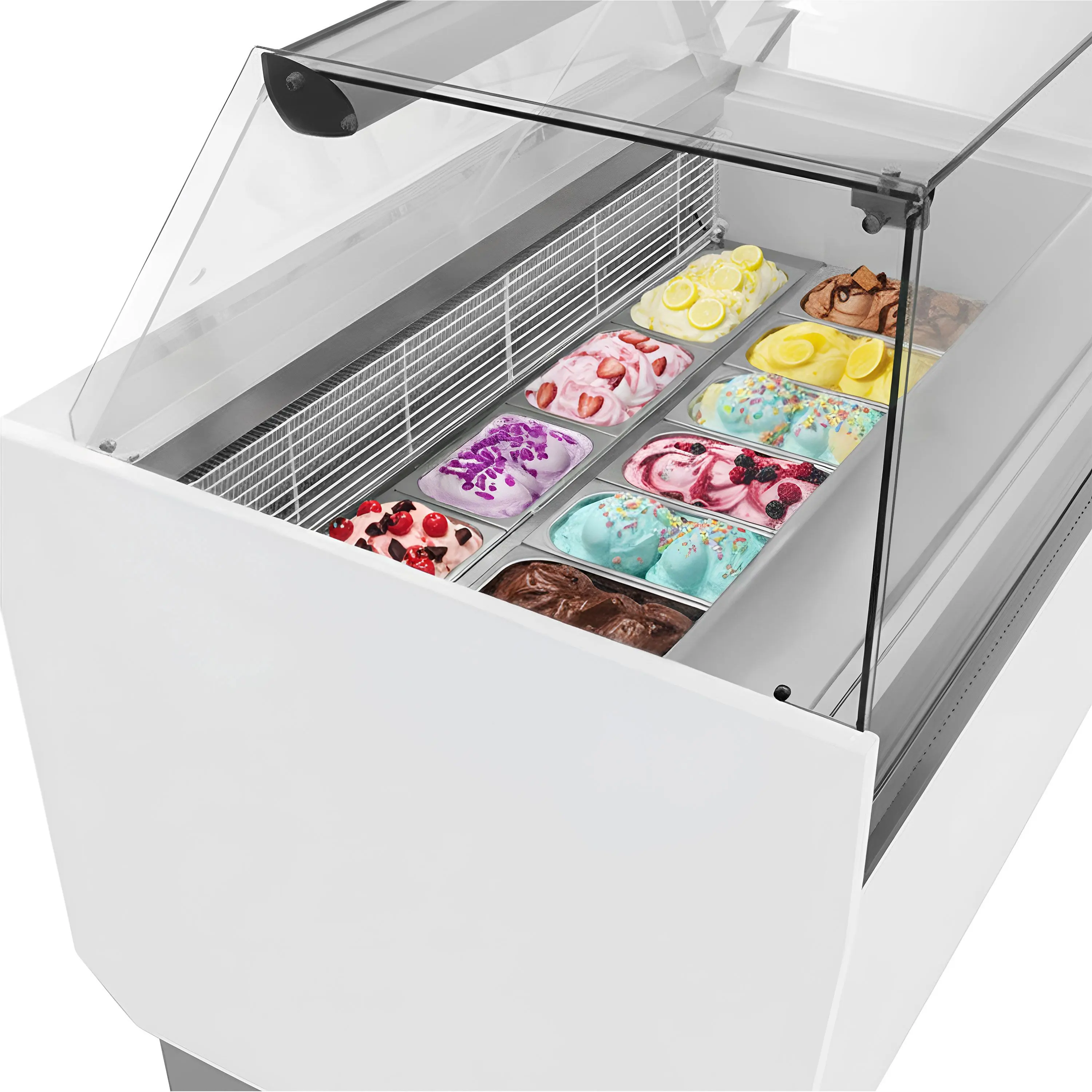 Витрина для мороженого GGM Gastro Liam ESTI15W (White) - 4