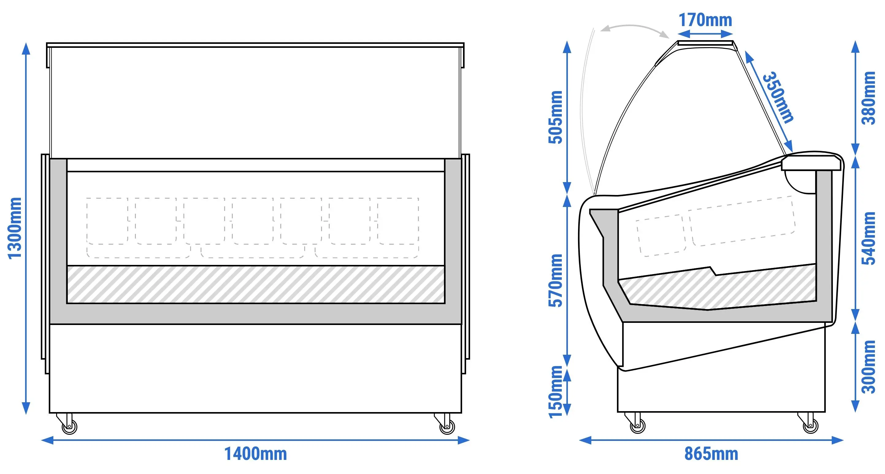 Витрина для мороженого GGM Gastro Luca EVJ149N (Inox) - 2