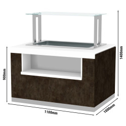 Витрина для мороженого GGM Gastro Prag ETI411N (Brown) Thumb