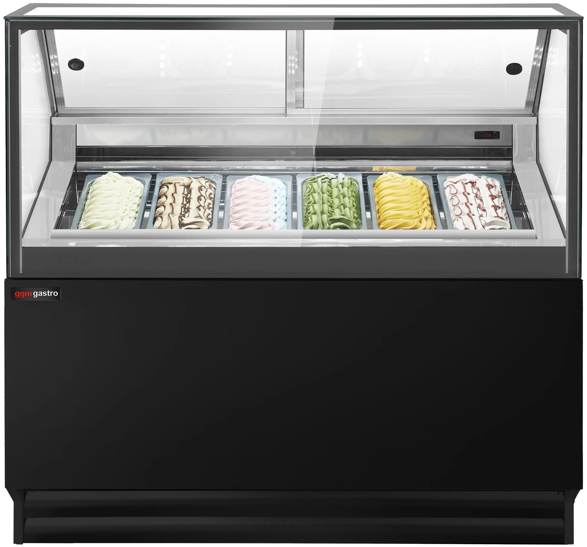 Vitrina pentru inghetata GGM Gastro Theo ETHA1310SN (Black) - 2
