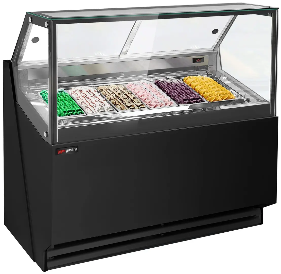 Vitrina pentru inghetata GGM Gastro Theo ETHA1310SN (Black)