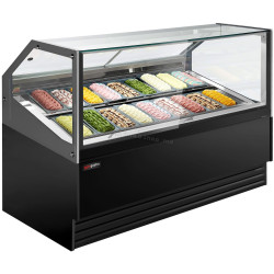 Vitrina pentru inghetata GGM Gastro Theo ETHA1710SN (Black)