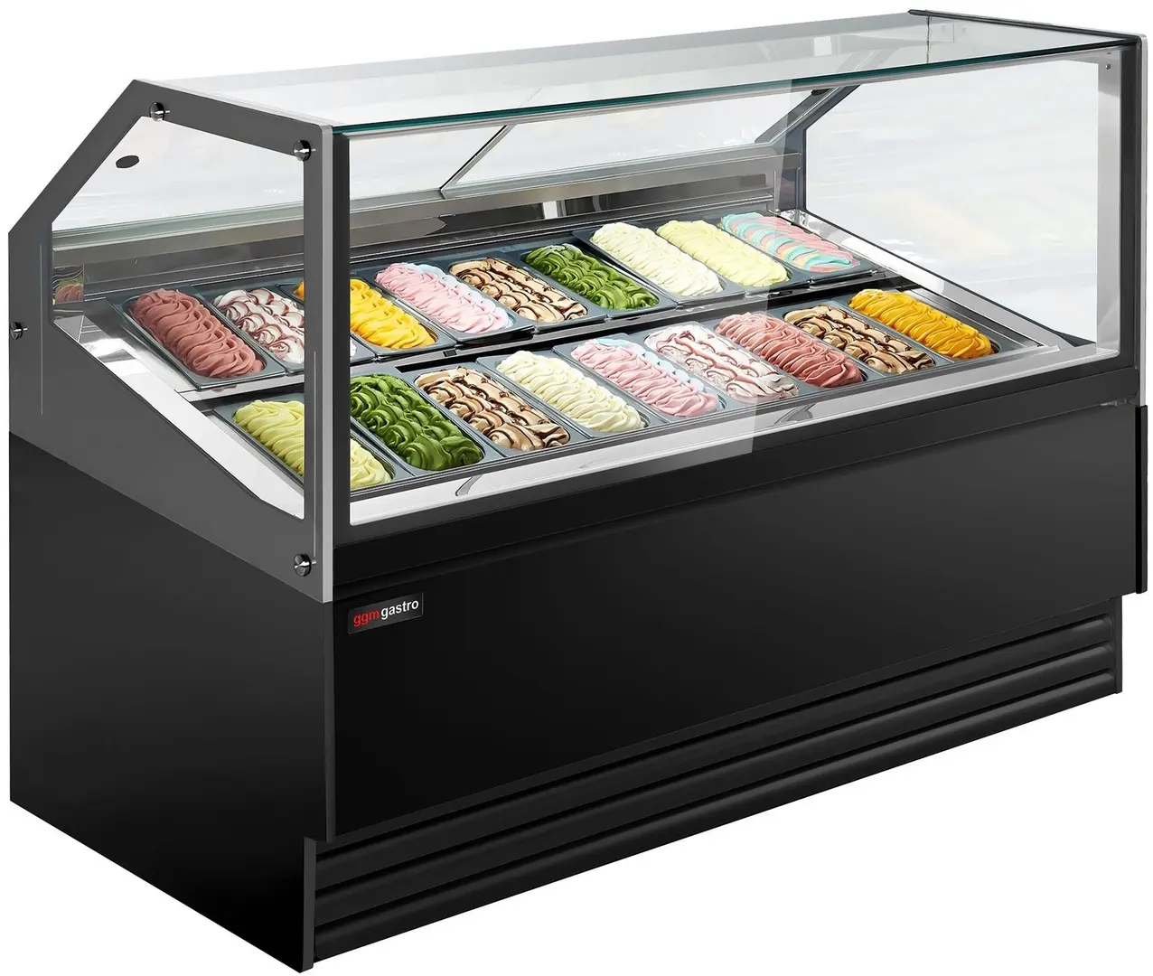 Vitrina pentru inghetata GGM Gastro Theo ETHA1710SN (Black)