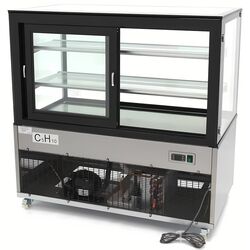 Vitrină frigorifică Maxima 9400838 (Inox/Black) Thumb