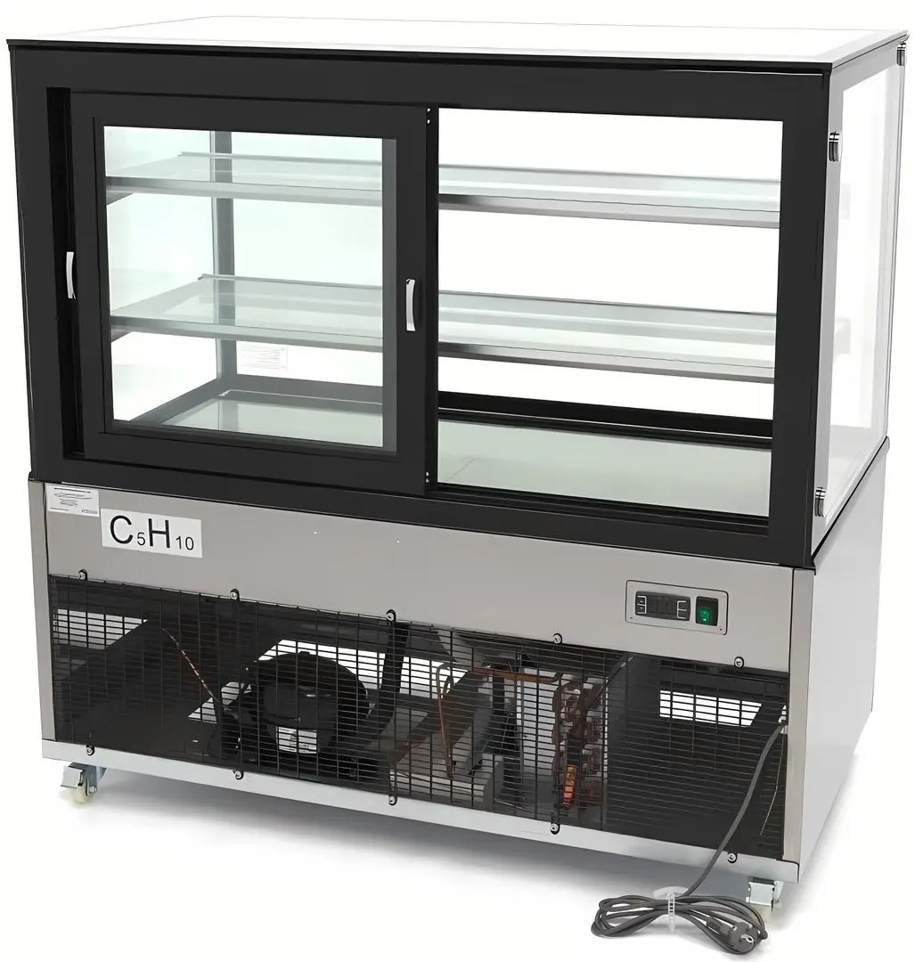 Vitrină frigorifică Maxima 9400838 (Inox/Black)