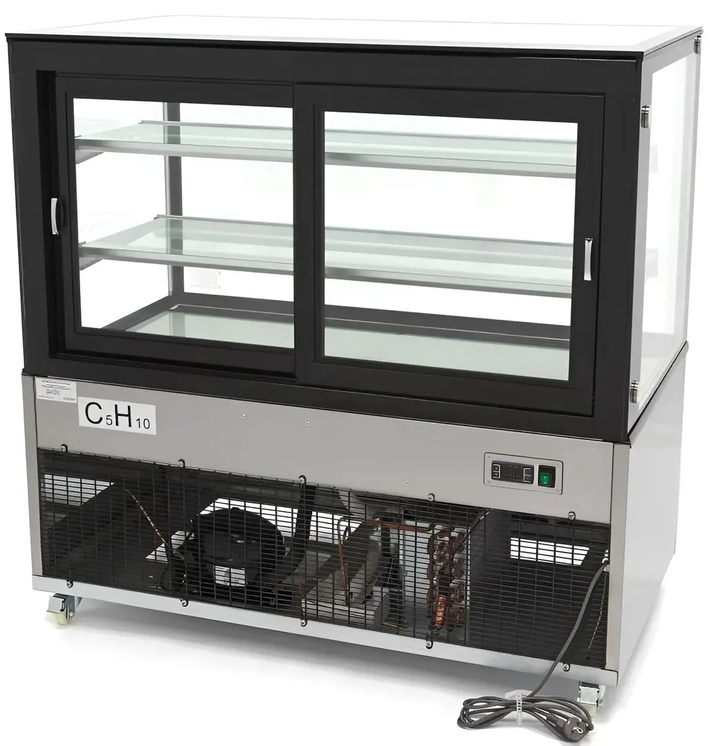 Vitrină frigorifică Maxima 9400838 (Inox/Black)