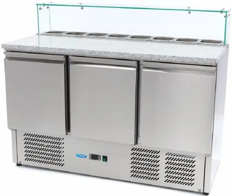 Masa-congelator pentru pizza Maxima 400L 9400208 (Inox)