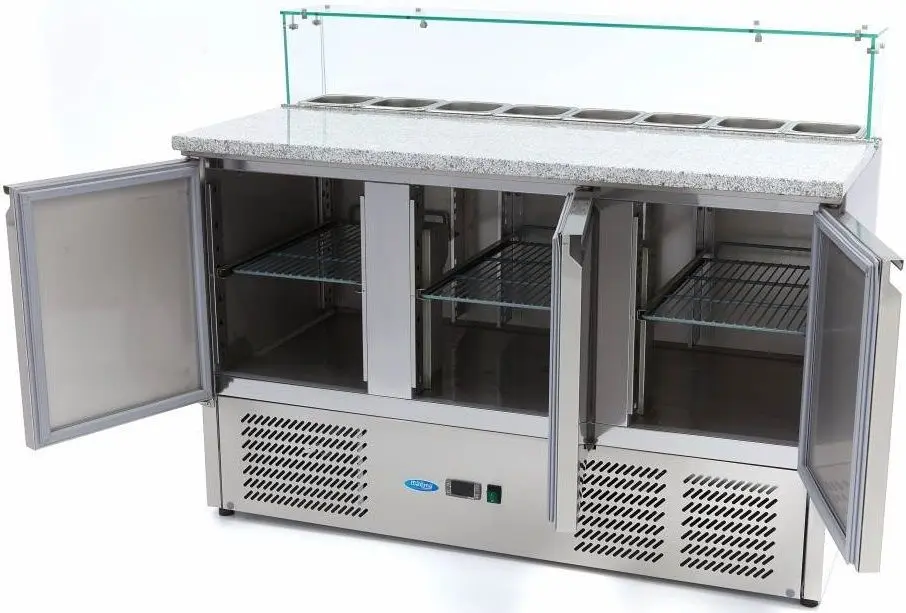 Masa-congelator pentru pizza Maxima 400L 9400208 (Inox)