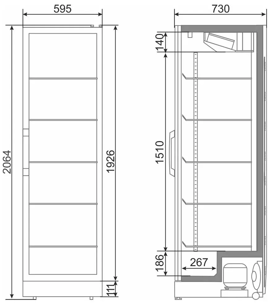 Vitrina frigiodica Snaige CD55DM-SV02DC (White/Black)