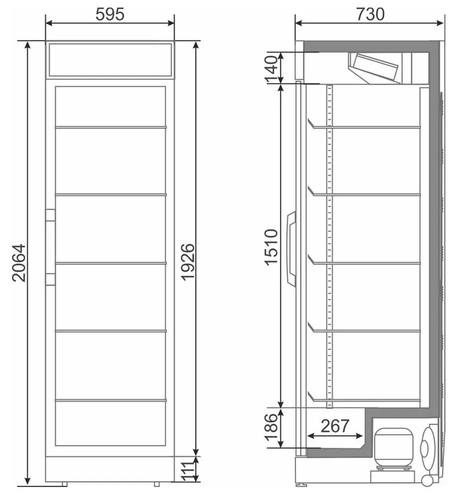 Vitrina frigorifica Snaige CD55DM-SV02RC (White/Black)