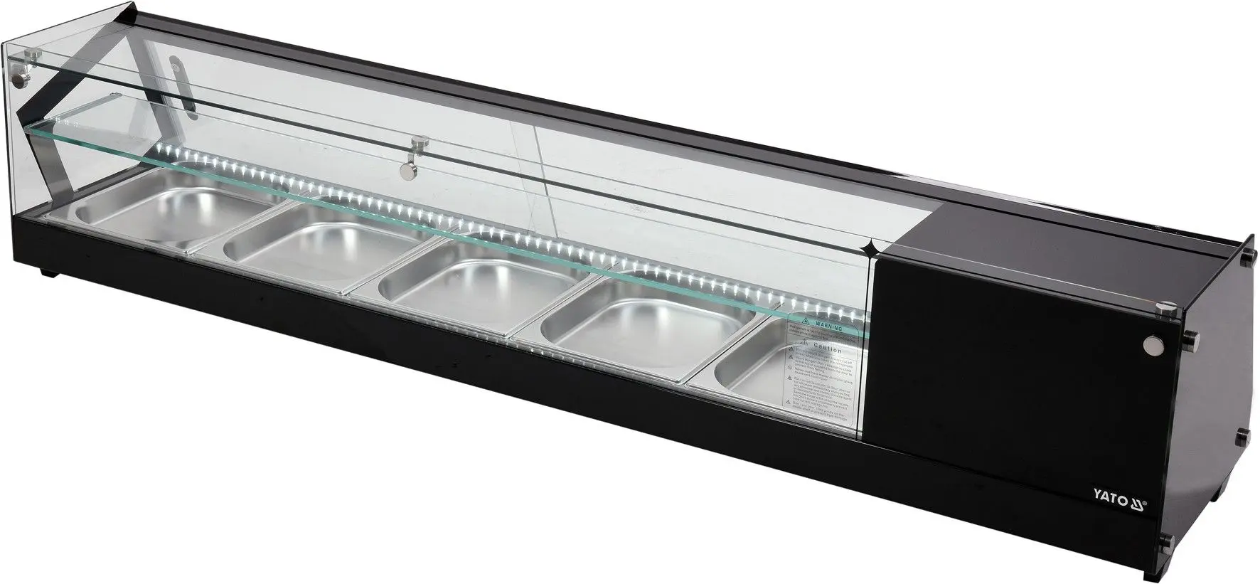 Холодильная витрина Yatogastro YG-05007 (Black/Inox)