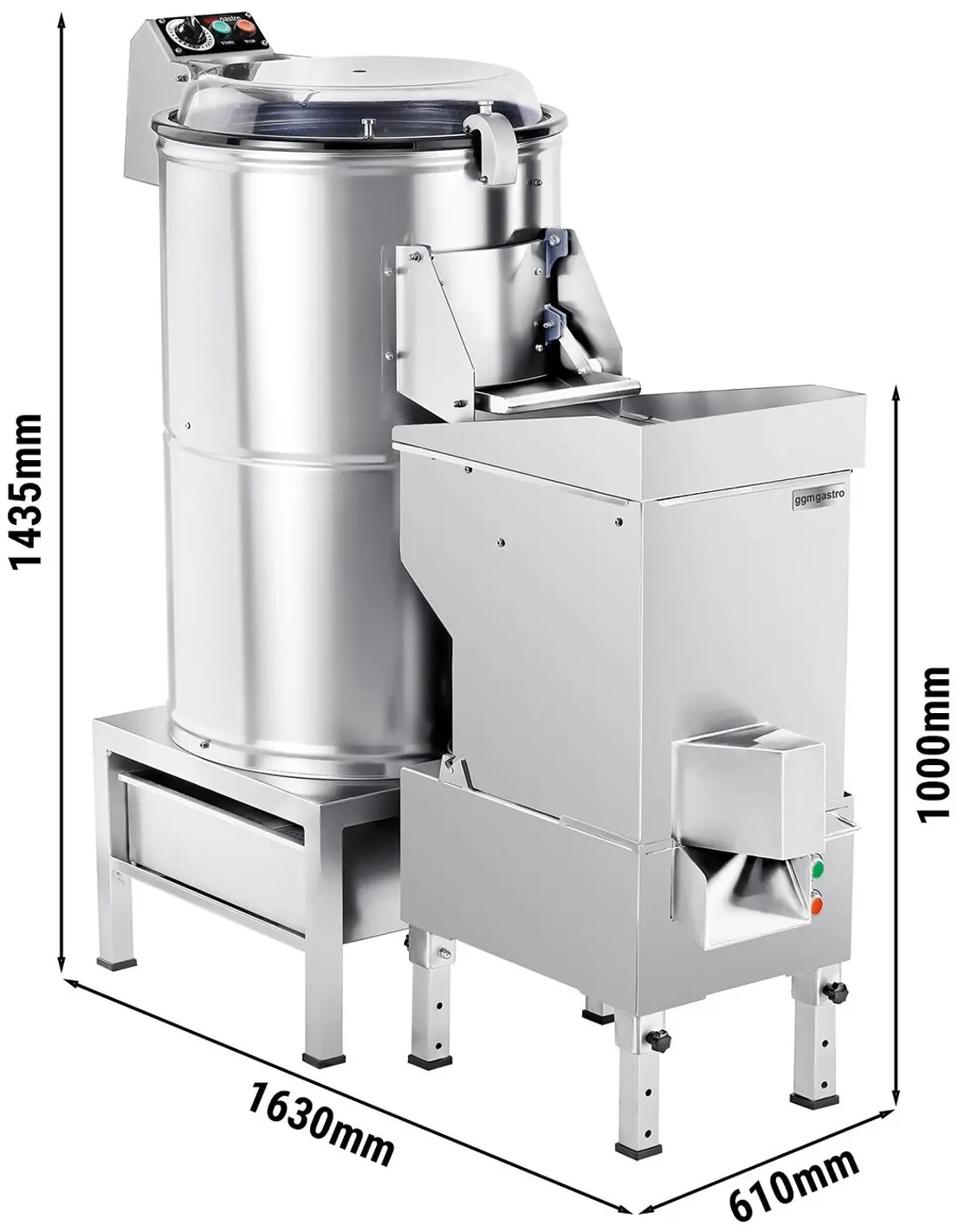Картофелечистка GGM Gastro KSEOZ#KSNEOZ (Inox) - 8