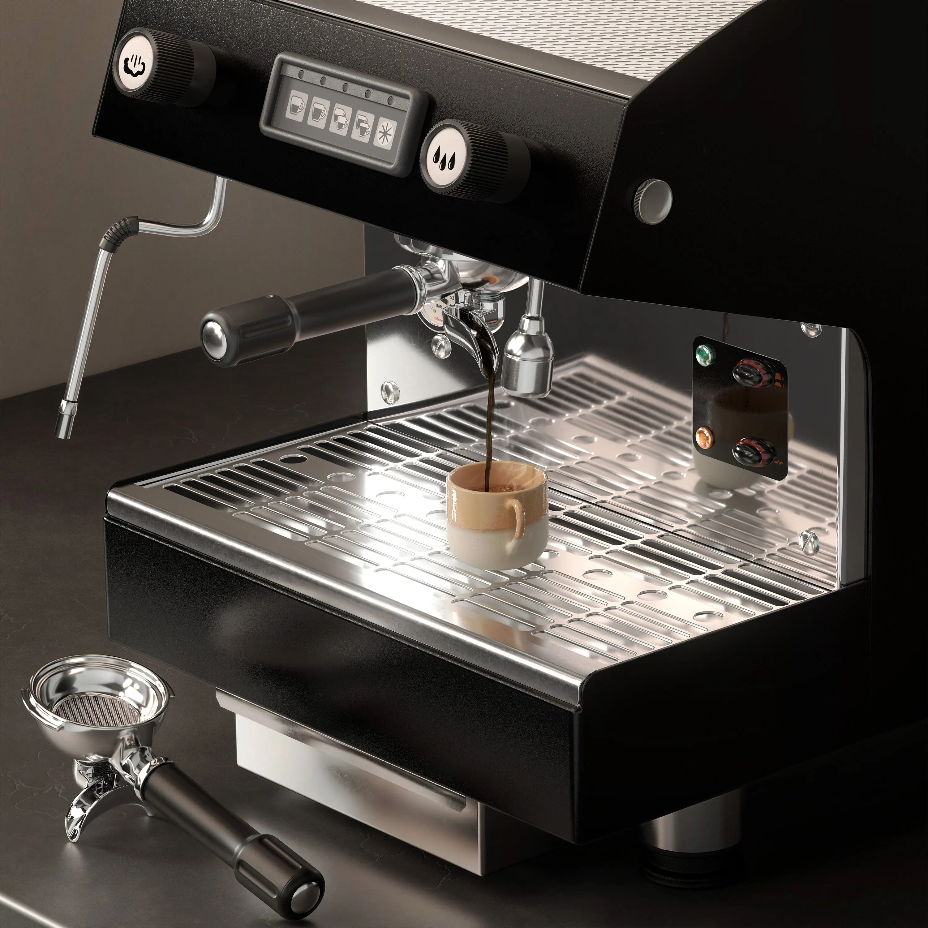 Aparat de cafea GGM Gastro KMF1 (Black/Silver) - 10