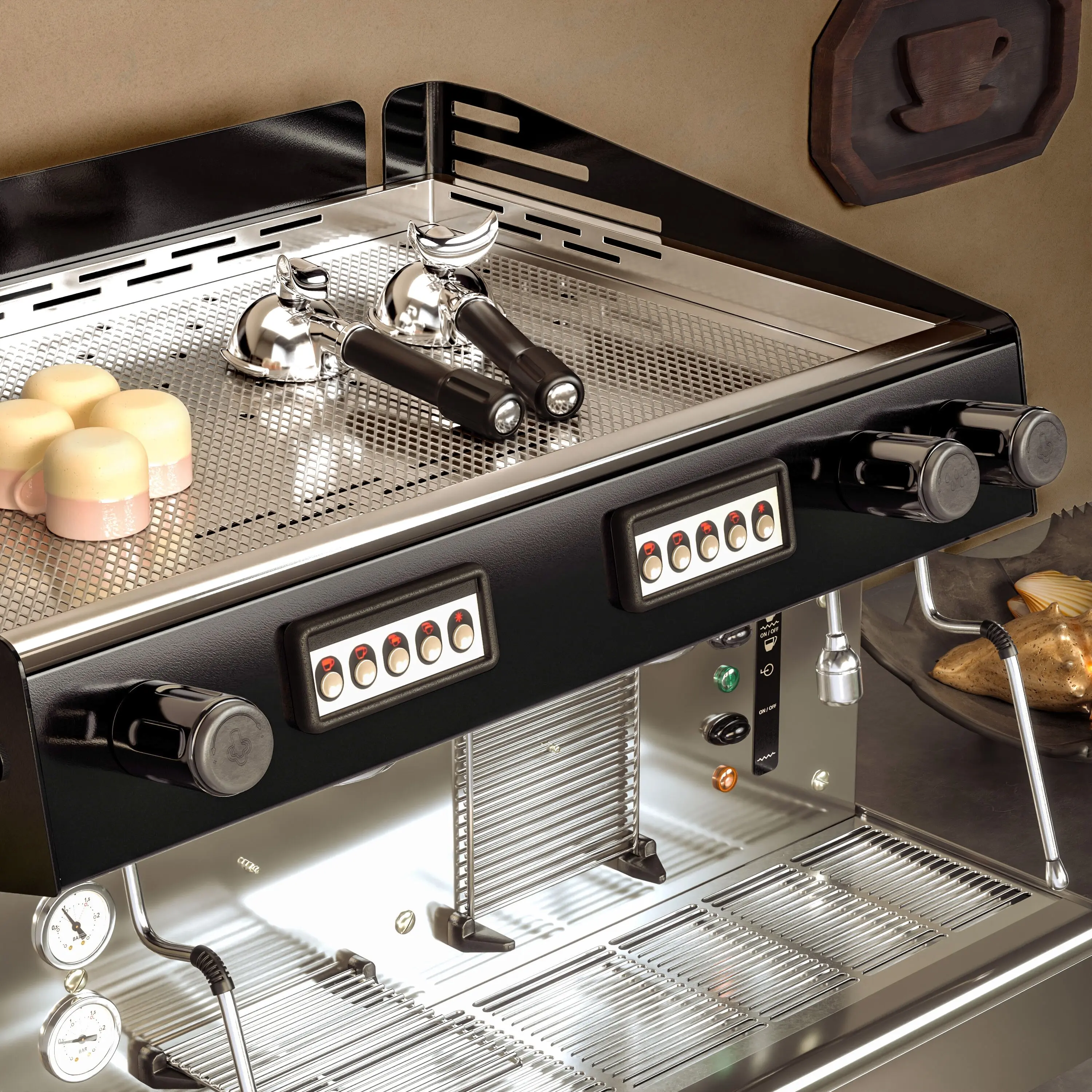 Кофемашина GGM Gastro KMF2 (Black/Silver) - 10