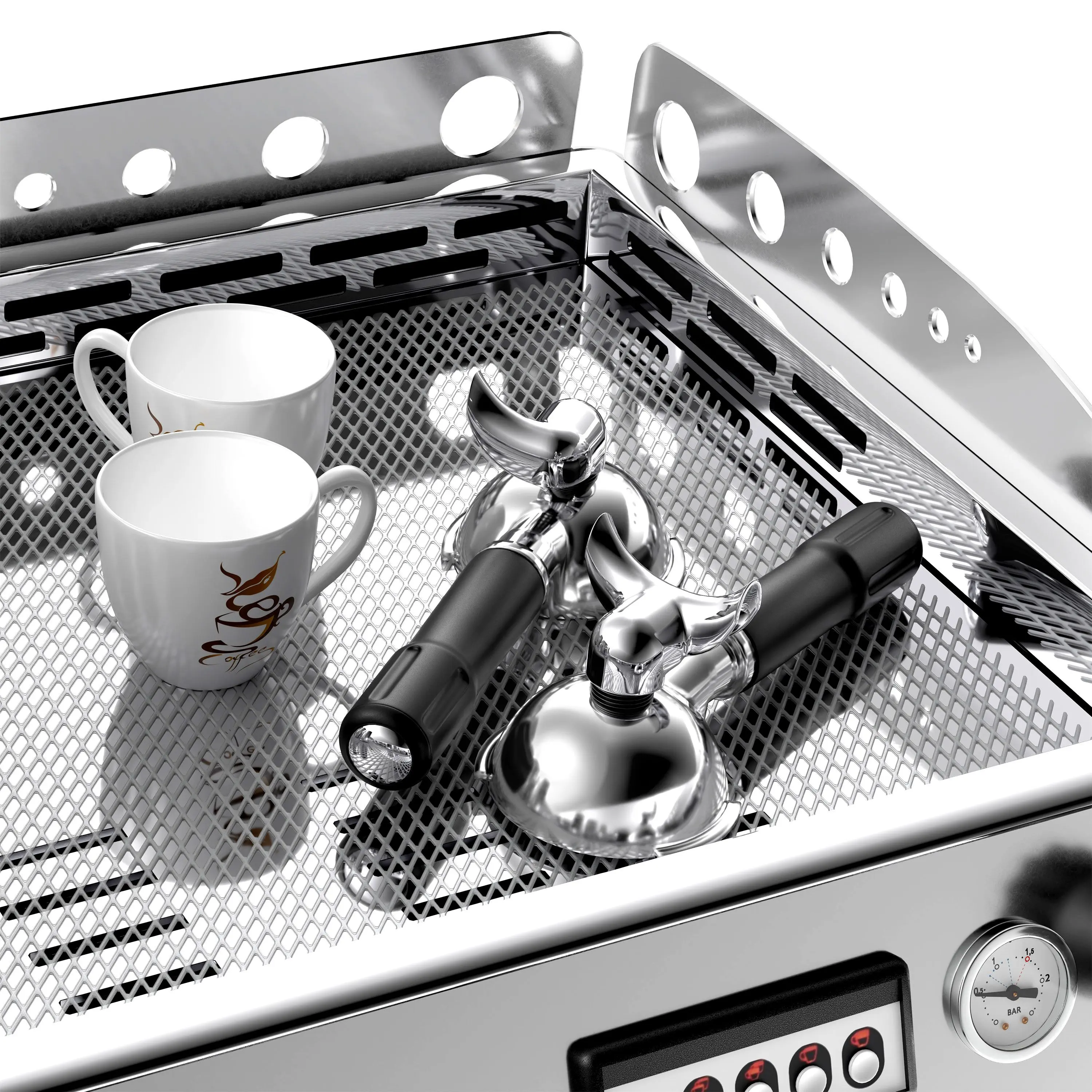 Кофемашина GGM Gastro STEMF2 (Inox) - 6