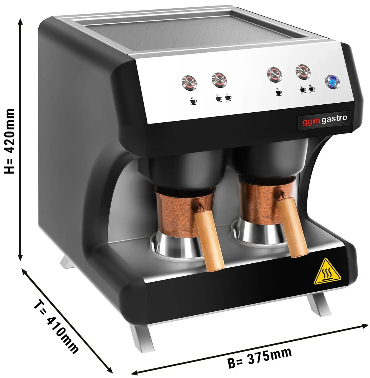 Кофеварка для кофе по-турецки GGM Gastro Duo TKMMAT2 (Black/Silver) - 5