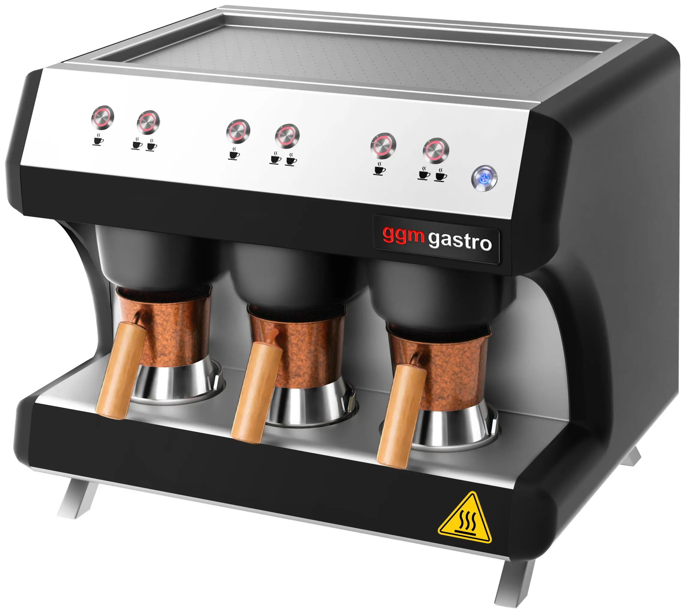 Кофеварка для кофе по-турецки GGM Gastro Trio TKMMAT3 (Black/Silver) - 3