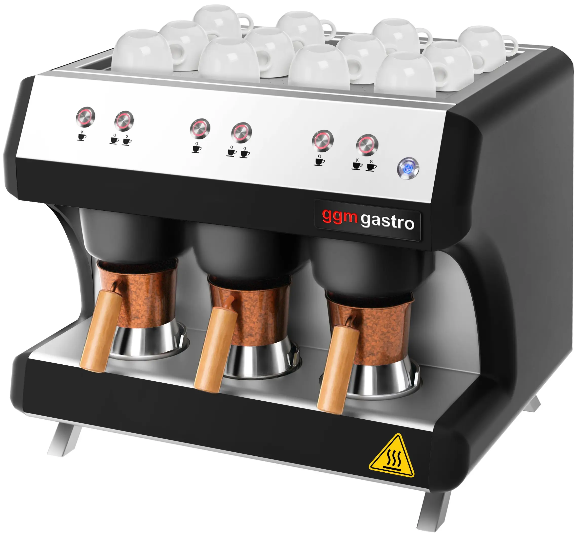Кофеварка для кофе по-турецки GGM Gastro Trio TKMMAT3 (Black/Silver) - 4
