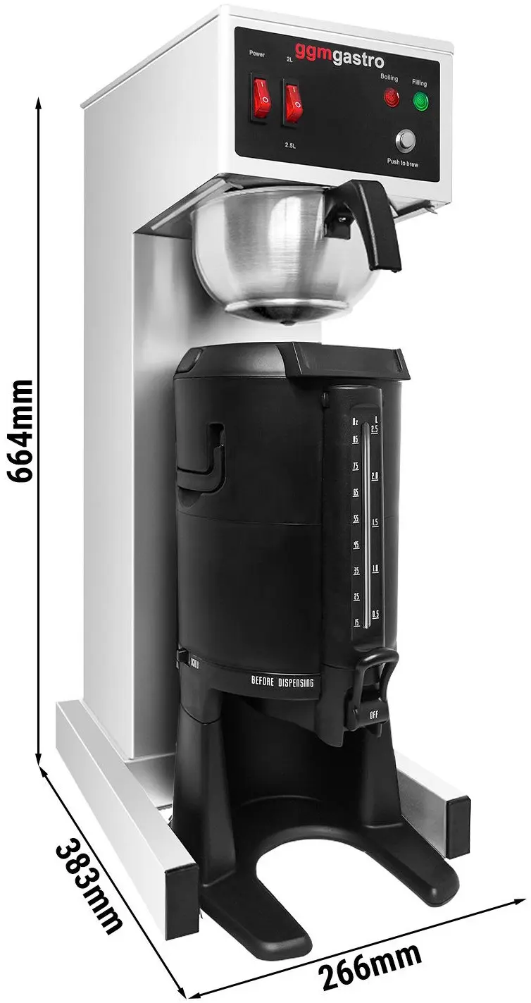 Cafetiera GGM Gastro FKMT25E (Silver/Black) - 6