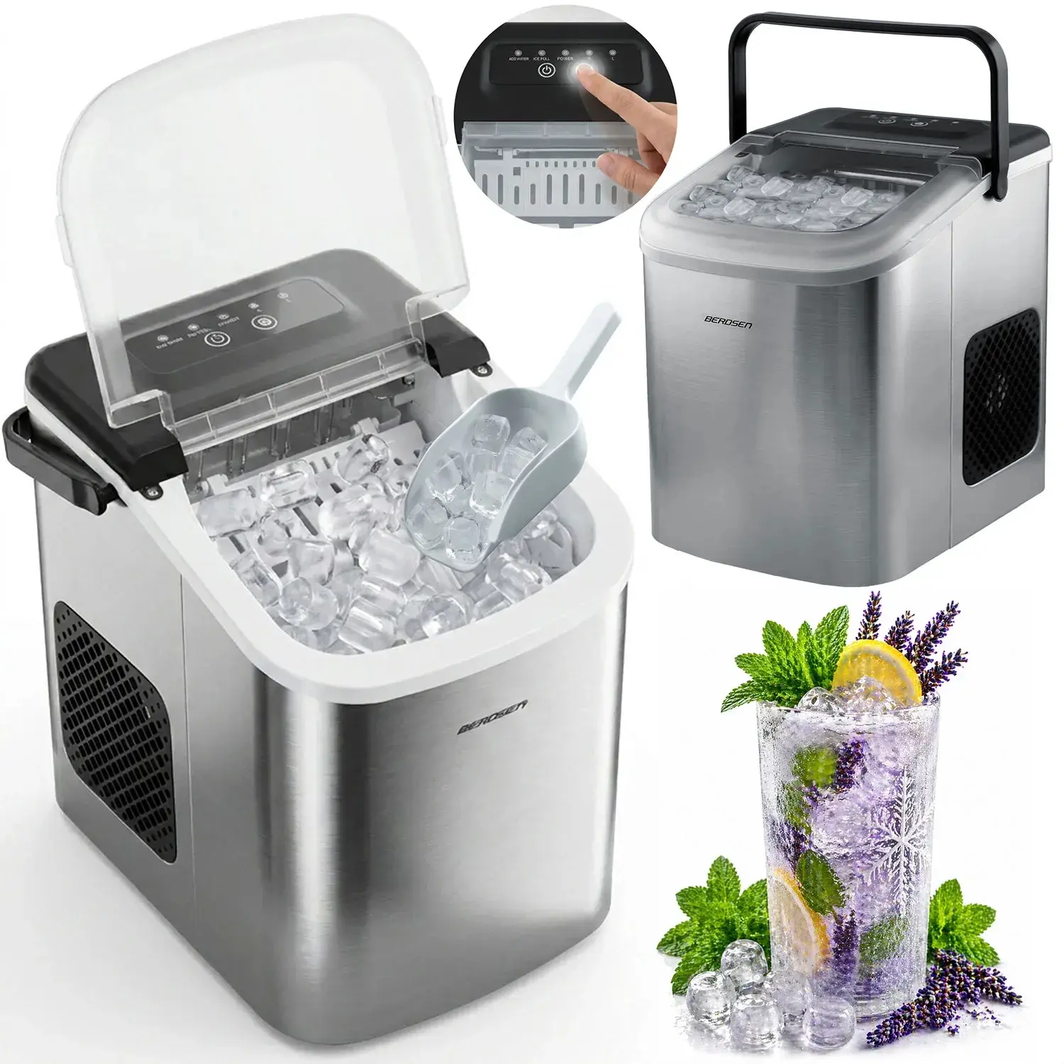Generator de gheata Berdsen BD-420 342000 (Inox/Black) - 2