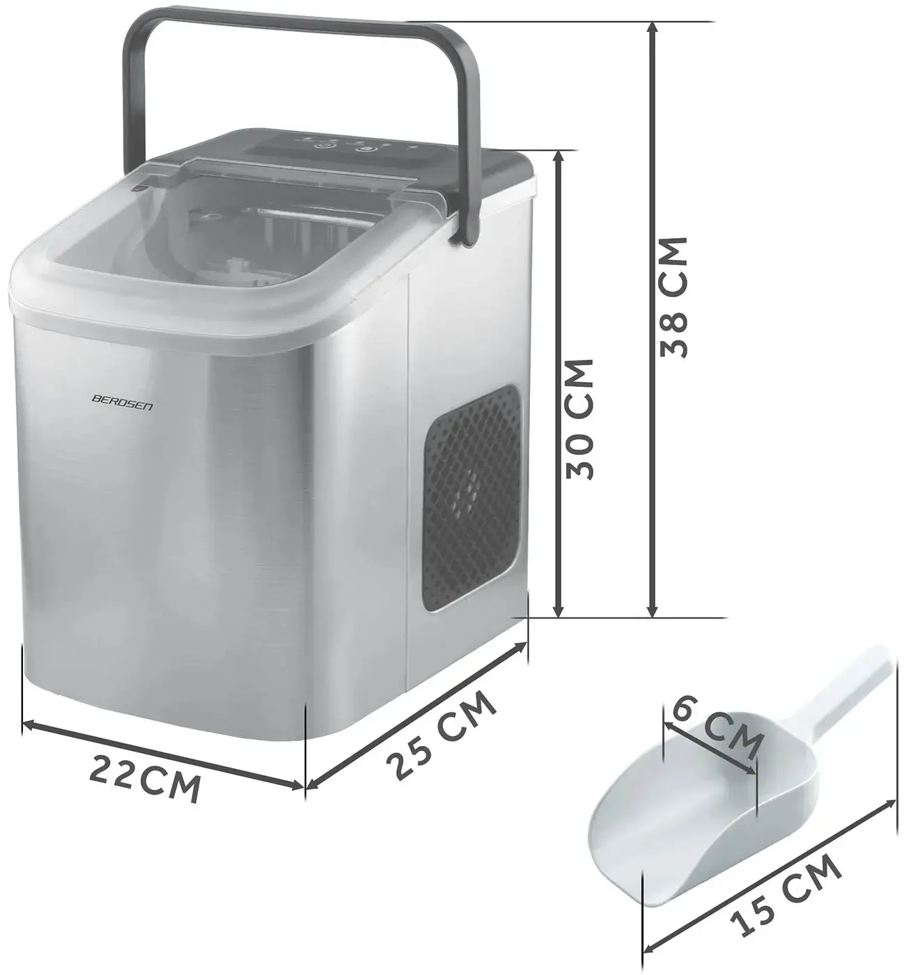 Generator de gheata Berdsen BD-420 342000 (Inox/Black) - 3