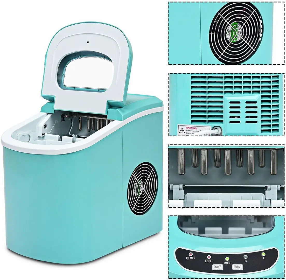 Generator de gheata Costway EP22769DE-GN (Turquoise)