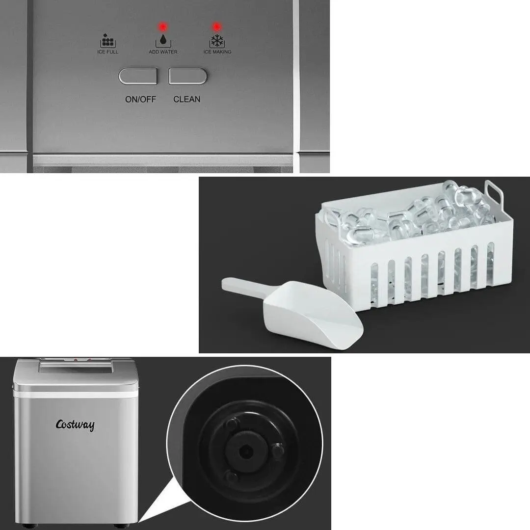 Generator de gheata Costway EP24744DE-SL (Silver)