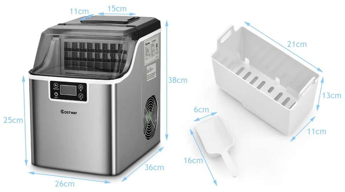 Generator de gheata Costway ES10324DE-SL (Silver)